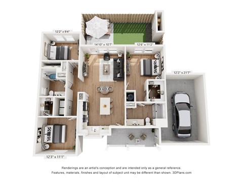 bedroom floor plan of a 2100 sq ft house